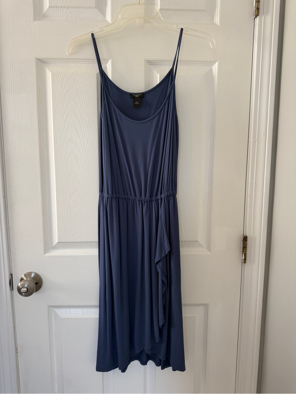 Ann Taylor Navy Blue Spaghetti Strap Midi Dress